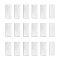 30Pcs 201 Stainless Steel Pendants, Stamping Blank Tag, Rectangle, Stainless Steel Color, 38x16x1mm, Hole: 3mm
