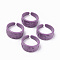Spray Painted Alloy Cuff Rings, Open Rings, Cadmium Free & Lead Free, Star, Dark Orchid, US Size 5 3/4(16.3mm)