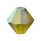 Preciosa® Crystal Beads, Czech Crystal, Bicone(451 69 302 Rondelle), 50230 20019 Olivine AB Matt, 6mm, Hole: 1mm