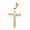 304 Stainless Steel Pendants, Cross, Golden, 38x22x3mm, Hole: 9x5mm