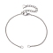 Brass Bracelet Makings, with Curb Chain, Real 18K Gold Plated, 6-3/4 inch(17cm)