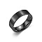 304 Stainless Steel Finger Rings for Men, Black, US Size 10(19.8mm)
