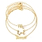 3Pcs Alloy Rhinestones Anklets, Twelve Constellations Charm Anklets for Women, Scorpio, 8 inch(20.4~21.6cm)