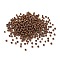 Opaque Colours Glass Seed Beads, Round, Saddle Brown, 2x1.5mm, Hole: 0.8mm; about 15500pcs/pound