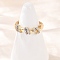 Brass Micro Pave Cubic Zirconia Adjustable Cuff Rings, Cadmium Free & Lead Free, Real 18K Gold Plated, 5.5mm, Inner Diameter: Adjustable