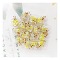 Luminous Glow in the Dark Glass Pendants, Heart Charms, Yellow, 20x15x9mm