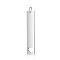 Non-Tarnish 201 Stainless Steel Pendants, Manual Polishing, Rectangle with Heart, Stainless Steel Color, 40x7x1.5mm, Hole: 3mm
