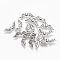 Tibetan Style Alloy Beads, Lead Free & Cadmium Free, Wings, Antique Silver, 21x7.5mm, Hole: 1mm