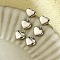 Non-Tarnish 304 Stainless Steel Stud Earrings, Stainless Steel Color, Heart, 36x11mm