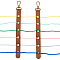 PU Leather Pendant Decorations, with Alloy Clasps, for Bag Decorations, Camel, 265~268x19.5x3.5mm, Hole: 8mm