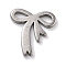 Anti-Tarnish 304 Stainless Steel Charms, Laser Cut, Stainless Steel Color, Bowknot, 9.5x9x1mm, Hole: 1.5x0.5mm