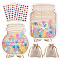 Star Wooden Personalized Reward Jars, Potty Training Chore Chart Reward Board, with Self Adhesive Labels Picture Stickers, Mixed Color