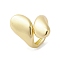 Brass Adjustable Rings, Cadmium Free & Nickel Free & Lead Free, Real 18K Gold Plated, US Size 6 1/2(16.9mm)