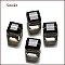 K9 Glass, Imitation Austrian Crystal Beads, Grade AAA, Faceted, Cube, Gray, 5~5.5x5~5.5x5~5.5mm(size within the error range of 0.5~1mm), Hole: 0.7~0.9mm