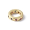 Brass Micro Pave Cubic Zirconia European Beads, Flat Round, Rack Plating, Long-Lasting Plated, Lead Free & Cadmium Free, Colorful, 8.5x2mm, Hole: 5.5mm