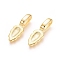 304 Stainless Steel Glue-on Flat Pad Pendant Bails, Golden, 23x7.5x1.5mm, Hole: 3.5x7.5mm, Tray: 3x7mm