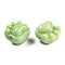 Opaque Resin Beads, Imitation Jade, Cat Claw, Light Green, 14x15x13mm, Hole: 1.8mm