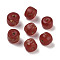 Handmade Lampwork Beads, Column, FireBrick, 11~13x10~11mm, Hole: 3mm