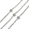 304 Stainless Steel Satellite Chains, Soldered, with Spool, Stainless Steel Color, 30mm, about 82.02 Feet(25m)/Roll