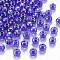 Transparent Acrylic Beads, AB Color Plated, Round, Blue Violet, 6x5mm, Hole: 1.8mm, about 4400pcs/500g