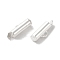 Brass Cord Ends, Column, 925 Sterling Silver Plated, 13x4mm, Hole: 1.5mm, Inner Diameter: 3mm
