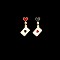 Alloy Enamel Clip-on Earrings, Playing Card, Left and Right, Golden, 30mm