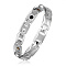 304 Stainless Steel Panther Chain Watch Band Bracelets, with Watch Band Clasps, Stainless Steel Color, 8-1/4 inch(21cm)