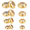 8Pcs 24K Gold Plated Slider Bead 4 Sizes Brass Stopper Beads Round Rondelle Beads with Rubber Inside for Necklaces Bracelets Jewelry Making Hole:1.2-2mm