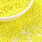Cylinder Seed Beads, Frosted Colors, Uniform Size, Yellow, 2x1.3~1.5mm, Hole: 0.8~1mm, about 40000pcs/bag, 450g/bag