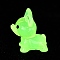 Luminous Resin Dog Display Decorations, Glow in the Dark Ornaments, Micro Landscape Garden Decorations, Gold, 19x15x11mm