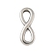 304 Stainless Steel Infinity Linking Rings, Non-Tarnish, Stainless Steel Color, 22x8x2.5mm