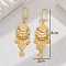 Vintage Middle Eastern Ramadan Moon Tassel Earrings Women's Ear Accessories.