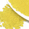 Transparent Glass Beads, Round, Yellow, 4x3mm, Hole: 1mm, about 4500pcs/bag