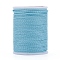 Round Waxed Polyester Cord, Taiwan Waxed Cord, Twisted Cord, Sky Blue, 1mm, about 12.02 yards(11m)/roll