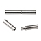 Tarnish Resistant 304 Stainless Steel Bayonet Clasps, Column, Stainless Steel Color, 21x3mm, Hole: 2.5mm