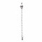 Tarnish Resistant 304 Stainless Steel Chain Extender, Cadmium Free & Nickel Free & Lead Free, with Teardrop and Lobster Claw Clasps, Stainless Steel Color, 50mm, Hole: 2.5mm
