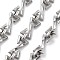 304 Stainless Steel Infinity Z Link Chains, Unsoldered, with Spool, for Men's Jewelry Making, Stainless Steel Color, 14.5x8.5x2mm