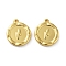 304 Stainless Steel Pendants, Flat Round Charm, Real 18K Gold Plated, Lightning Bolt, 18x15x2.5mm, Hole: 1.5mm