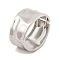 Non-Tarnish Vintage Hammered Alloy Wide Hinged Bangles for Women, Platinum, Inner Diameter: 2-3/8x2 inch(6.1x5.1cm)