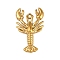 Marine Animal 304 Stainless Steel Pendants, Lobster Shape Charms, Golden, 29x17x3mm, Hole: 1.5mm