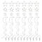DIY 304 Stainless Steel Moon & Star Dangle Earrings Making Kit, Stainless Steel Color, 4~26x4~21x0.6~1mm, Hole: 2mm