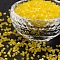 11/0 Two Cut Glass Seed Beads, Hexagon, Trans.Colours Rainbow, Yellow, Size: about 2.2mm in diameter, about 37500pcs/Pound