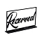 Acrylic Reserved Table Signs, for Restaurant, Bar, Black, 100~170x28~170x3mm, 2pcs/set