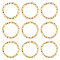 30Pcs Brass Jump Rings, Open Jump Rings, Textured, Twisted Ring, Real 18K Gold Plated, 15 Gauge, 14x1.5mm, Inner Diameter: 11mm