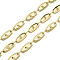 304 Stainless Steel Oval Link Chains, Ion Plating(IP), Soldered, with Spool, Golden, 10x4x0.8mm