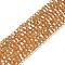 Transparent Glass Beads, 32 Facets, AB Color Plated, Round, Sandy Brown, 4.5x4mm, Hole: 1mm, about 87~93pcs/strand, 32~33cm
