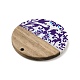 Печатные подвески из смолы и дерева WOOD-F012-02-2
