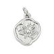 Латунные микропаве прозрачные подвески с фианитом KK-G522-07P-1
