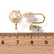 Фурнитура для ушей из латуни с микропаве из кубического циркония KK-F898-15A-G-3