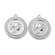 Латунные микропаве прозрачные подвески с фианитом KK-F871-40P